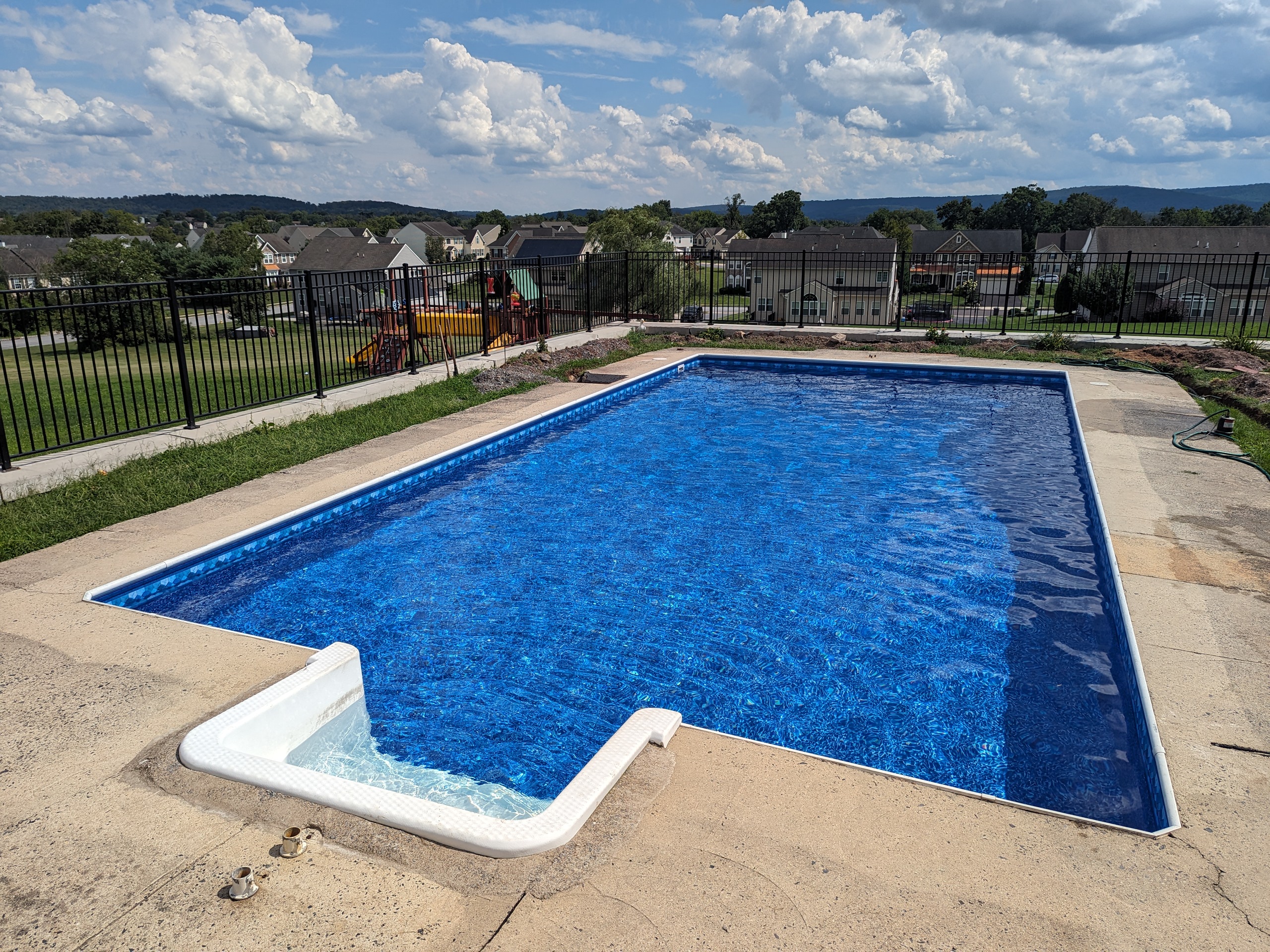 Completed pool service